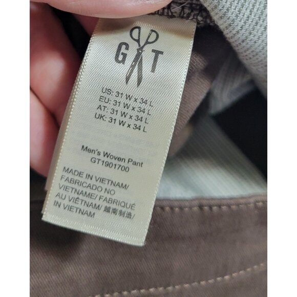 Goodthreads Pants Mens 31x34 Brown Fit 5 Pocket Chino Casual Cotton - Picture 14 of 15